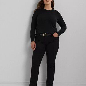 Lauren Ralph Lauren Plus Size 1X Cotton Crewneck Sweater NWT Soft & Slim Fit
